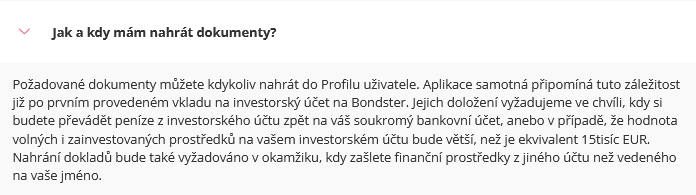 Nahrávání dokumentů lze odsunout, nezdržuje při zakládání účtu