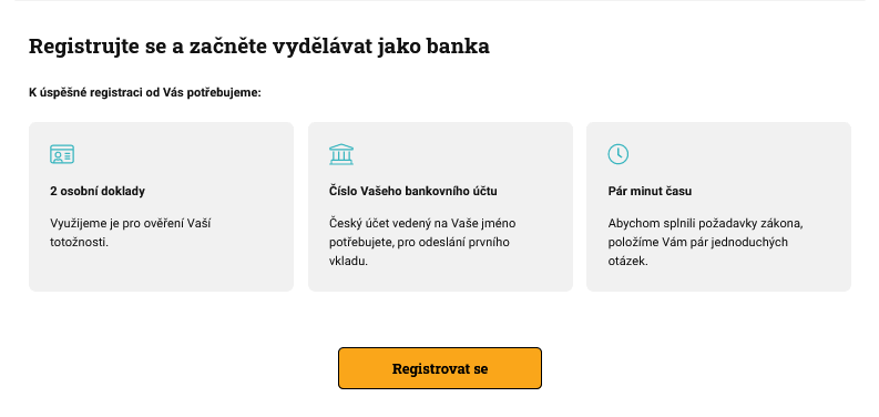 Úvod do registrace k Zonky Rentiér