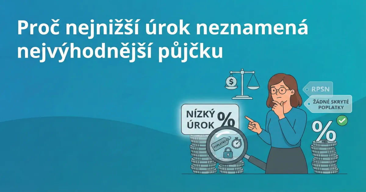 Proč nejnižší úrok neznamená nejvýhodnější půjčku – a na co si dát při výběru pozor